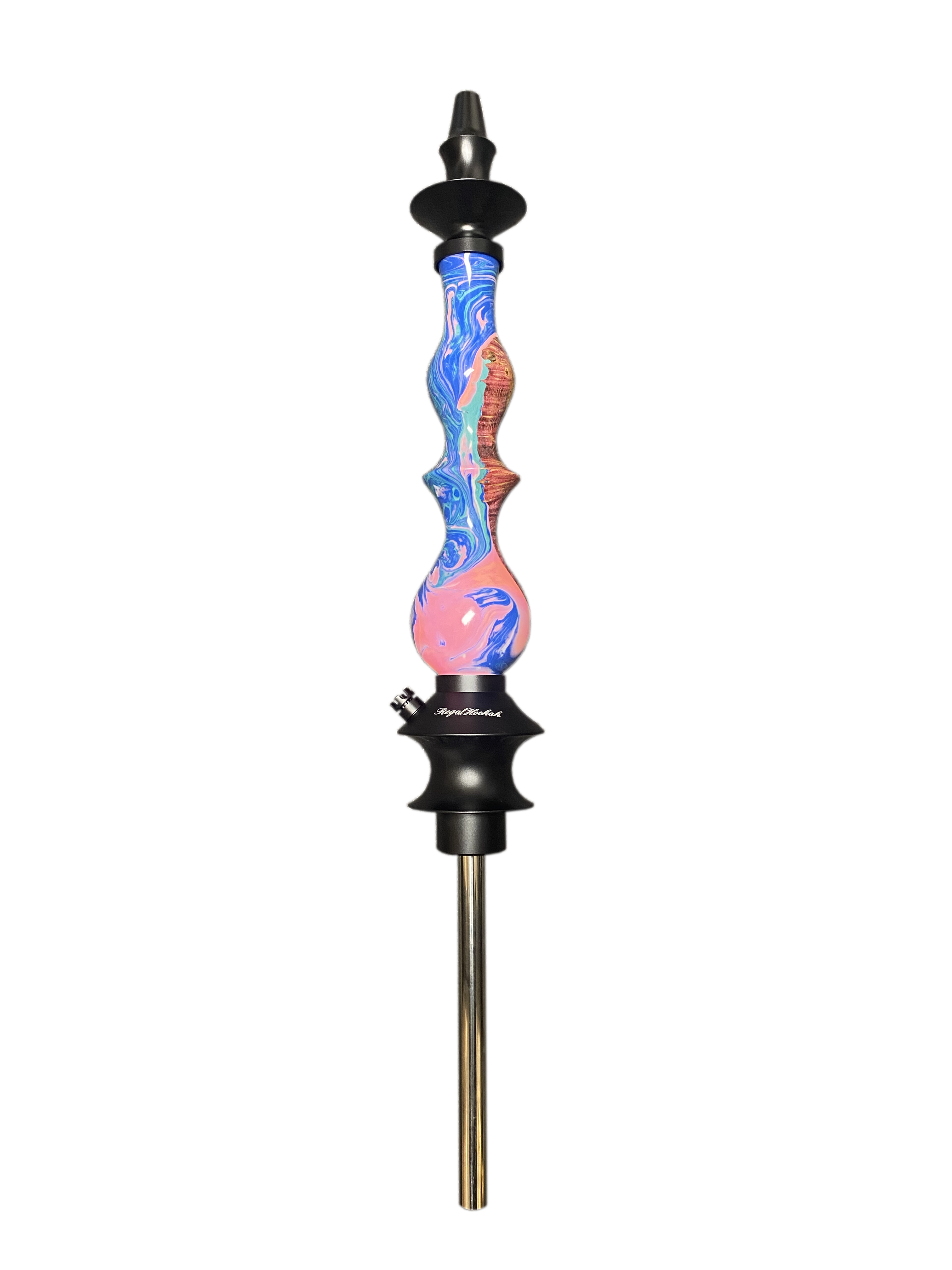 regal-hookah-queen-burl-shisha-blau-pink-epoxy image 1