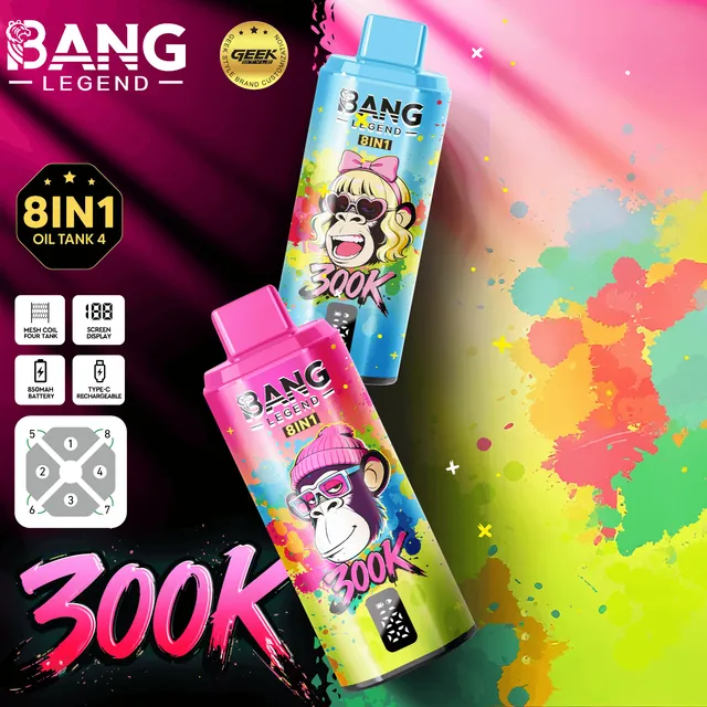 bang-vape-bang-legend-geek-300k-einweg-vape-8-in-1-300000 image 1