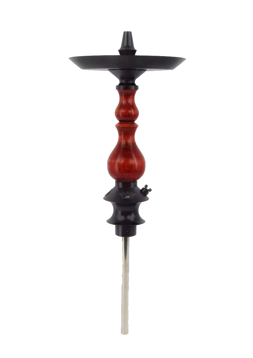 regal-bishop-red-wood-shisha-holz-edelstahl-mit-2-k-pfen image 1