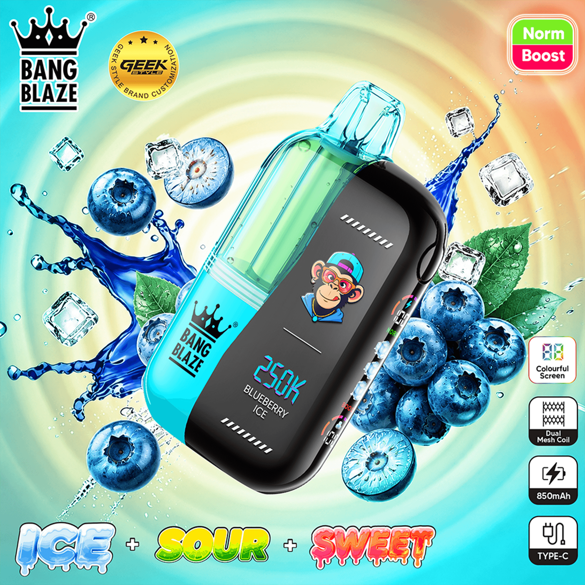 bang-blaze-250k-einweg-vape-23ml-dual-chamber-airflow image 2