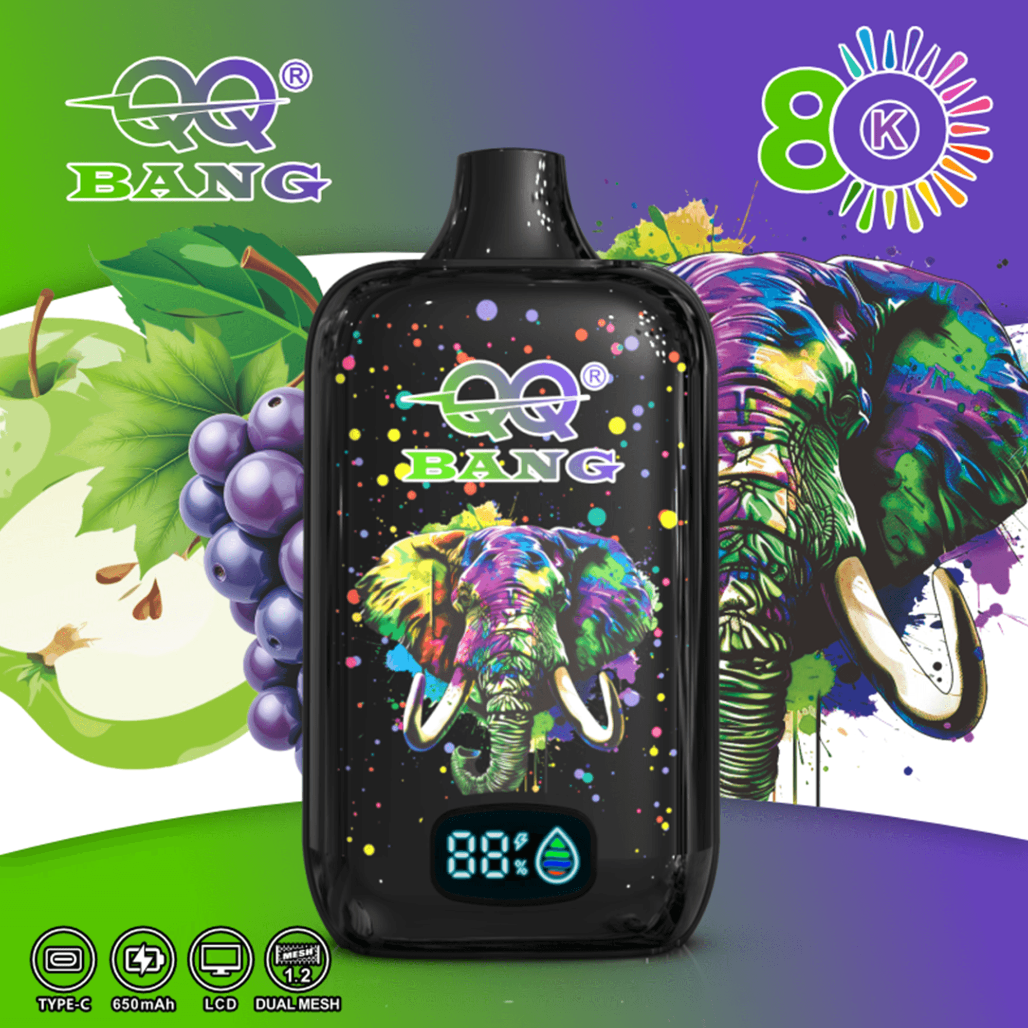 qq-bang-80k-lcd-einweg-vape-display-single image 2