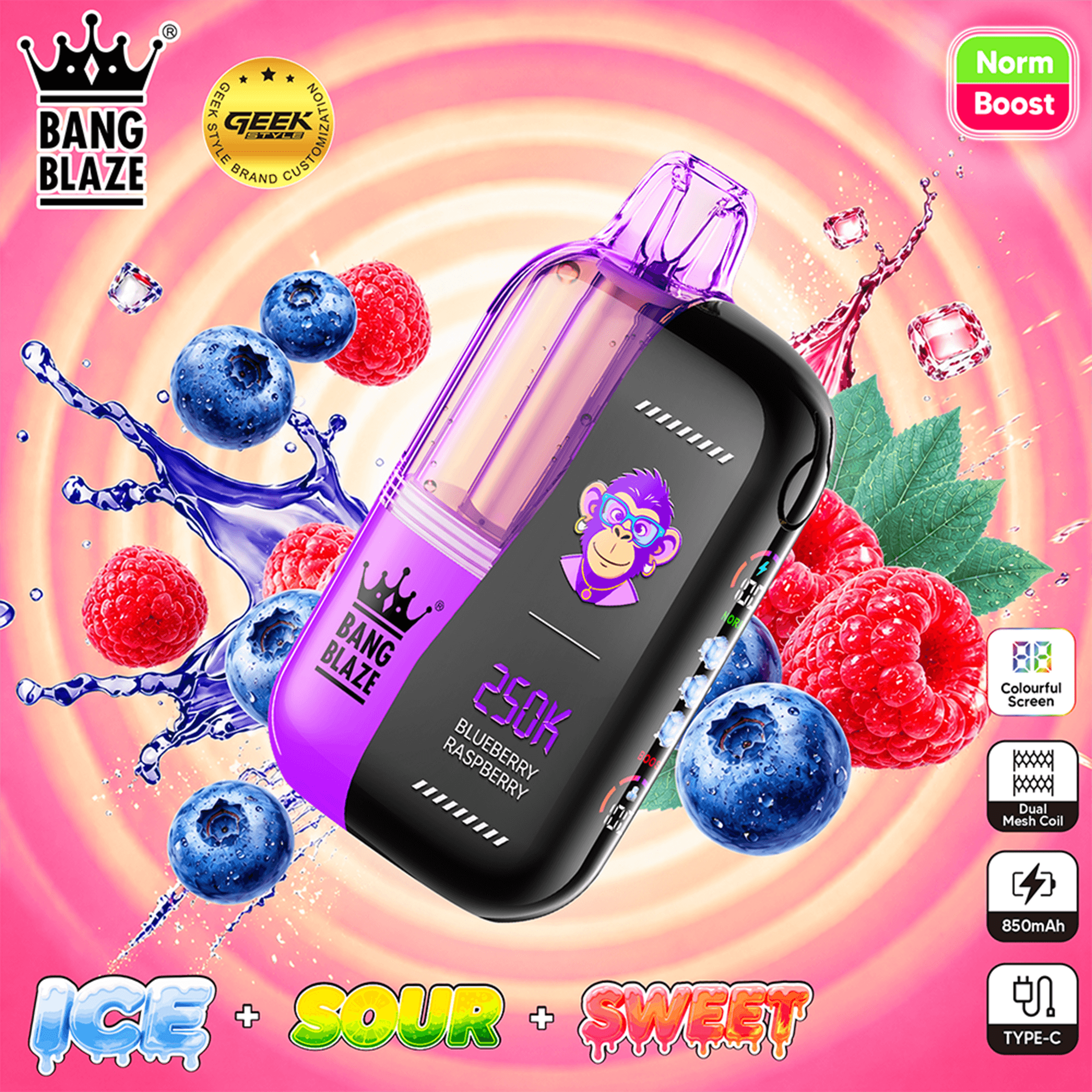 bang-blaze-250k-einweg-vape-23ml-dual-chamber-airflow image 3