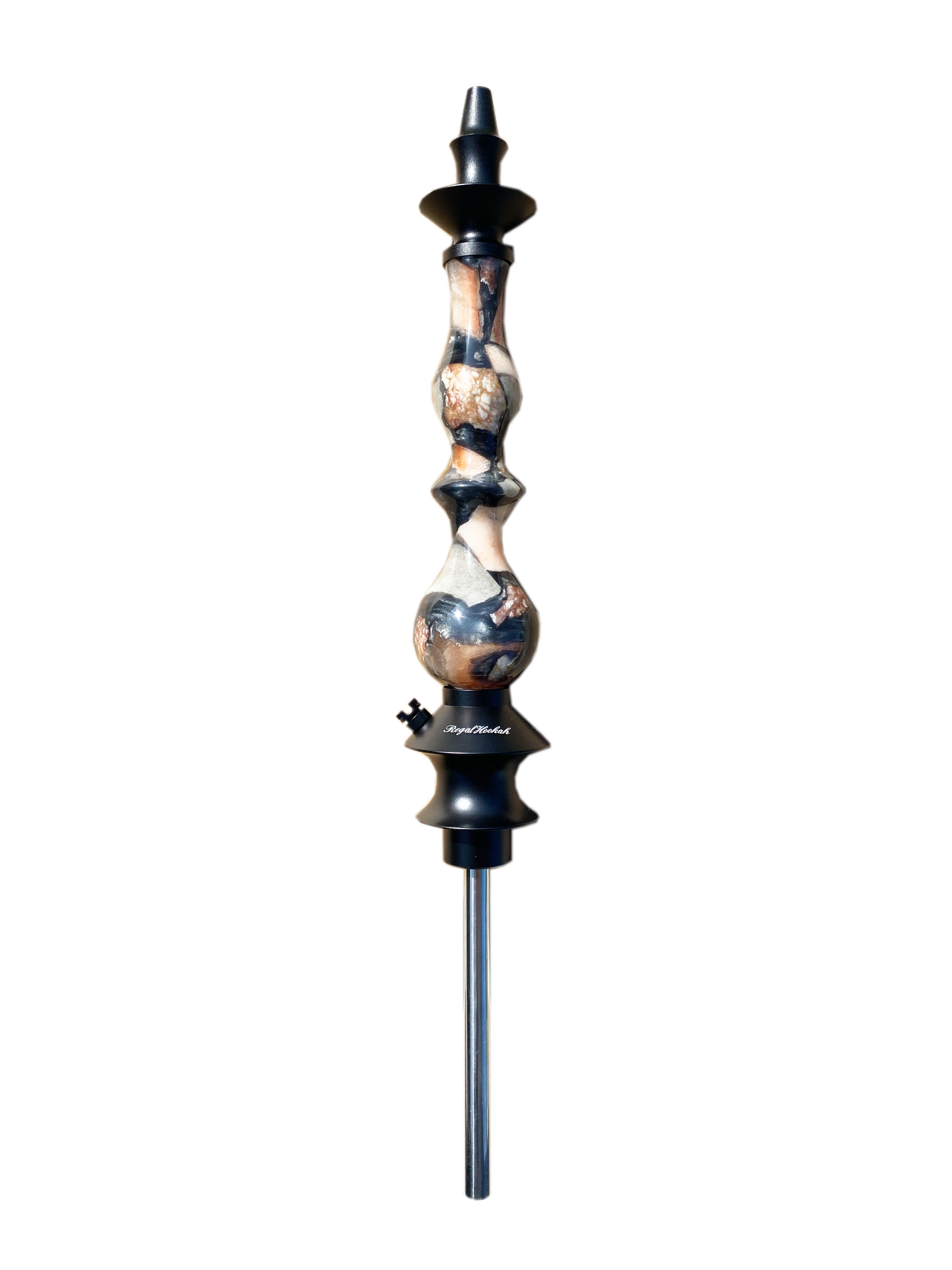 regal-queen-stone-black-white-shisha-edelstahl-holz image 1