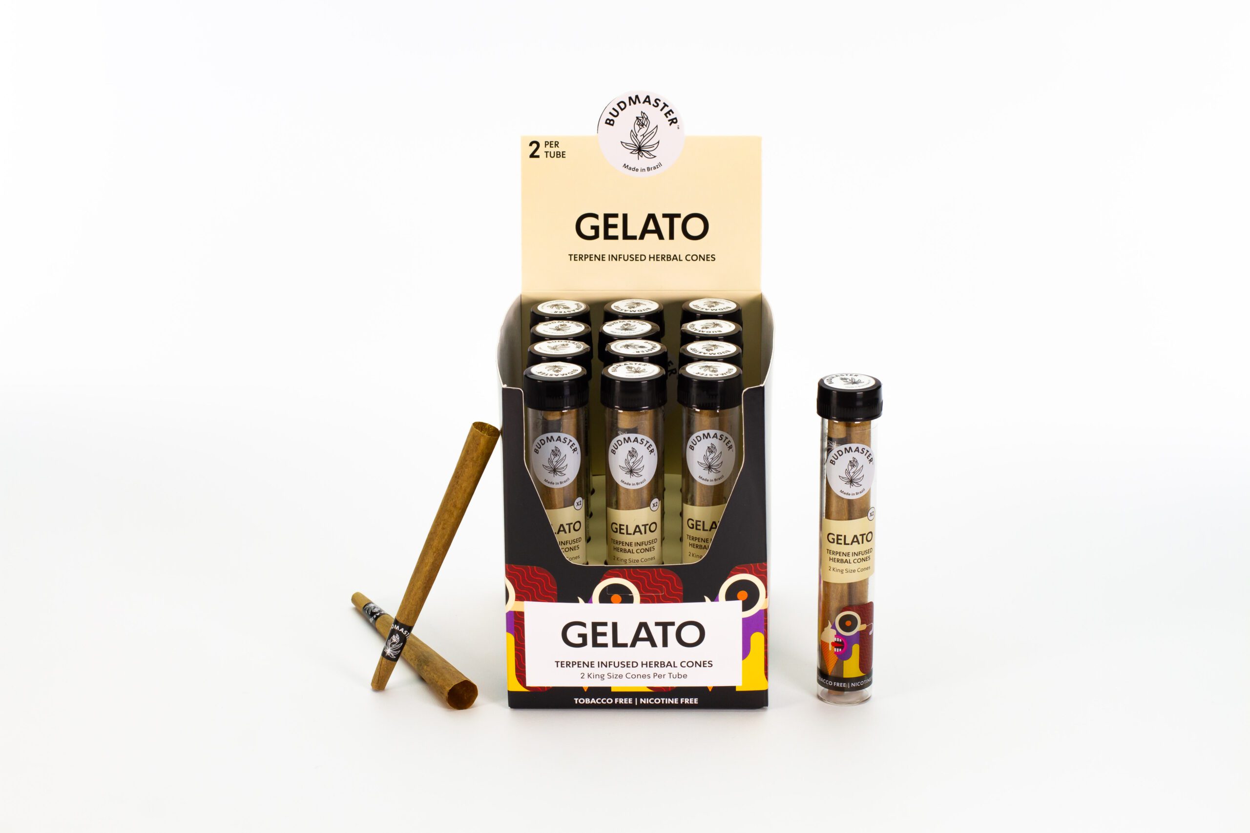 budmaster-gelato-blunt-cones-nikotinfrei-12-tubes image 2