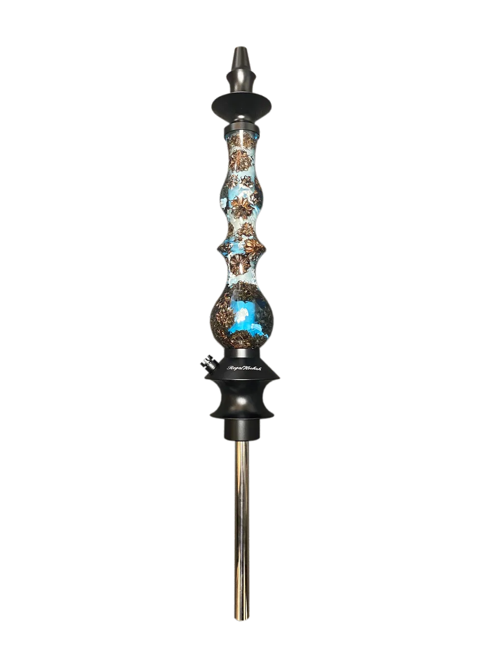 regal-queen-blue-smoke-seed-pods-shisha-epoxy-mit-2-alpaca-bowls image 1