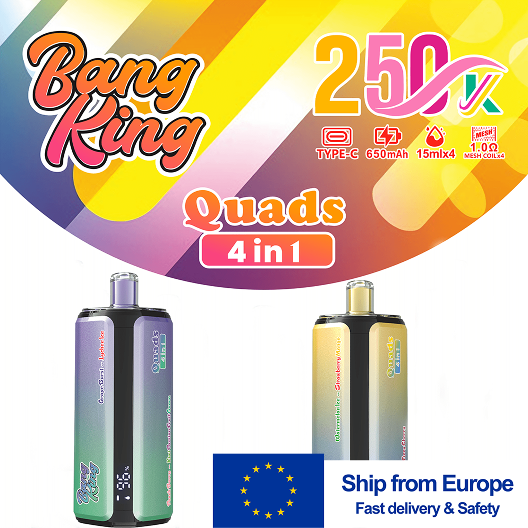 bang-king-250k-4-in-1-einweg-vape-250-000-z-ge-mehrgeschmack image 1