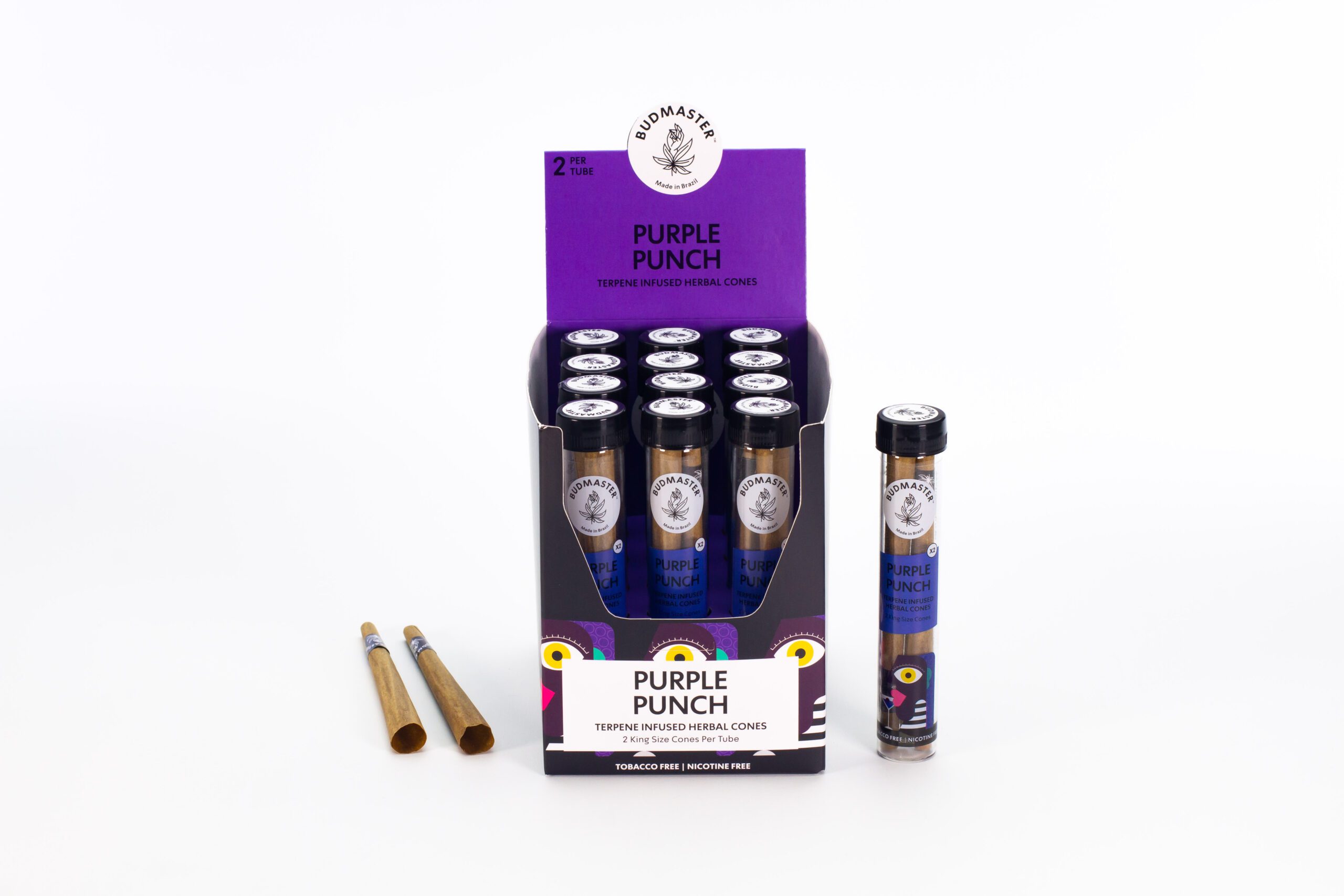 budmaster-purple-punch-blunt-cones-nikotinfrei-12-tubes image 2