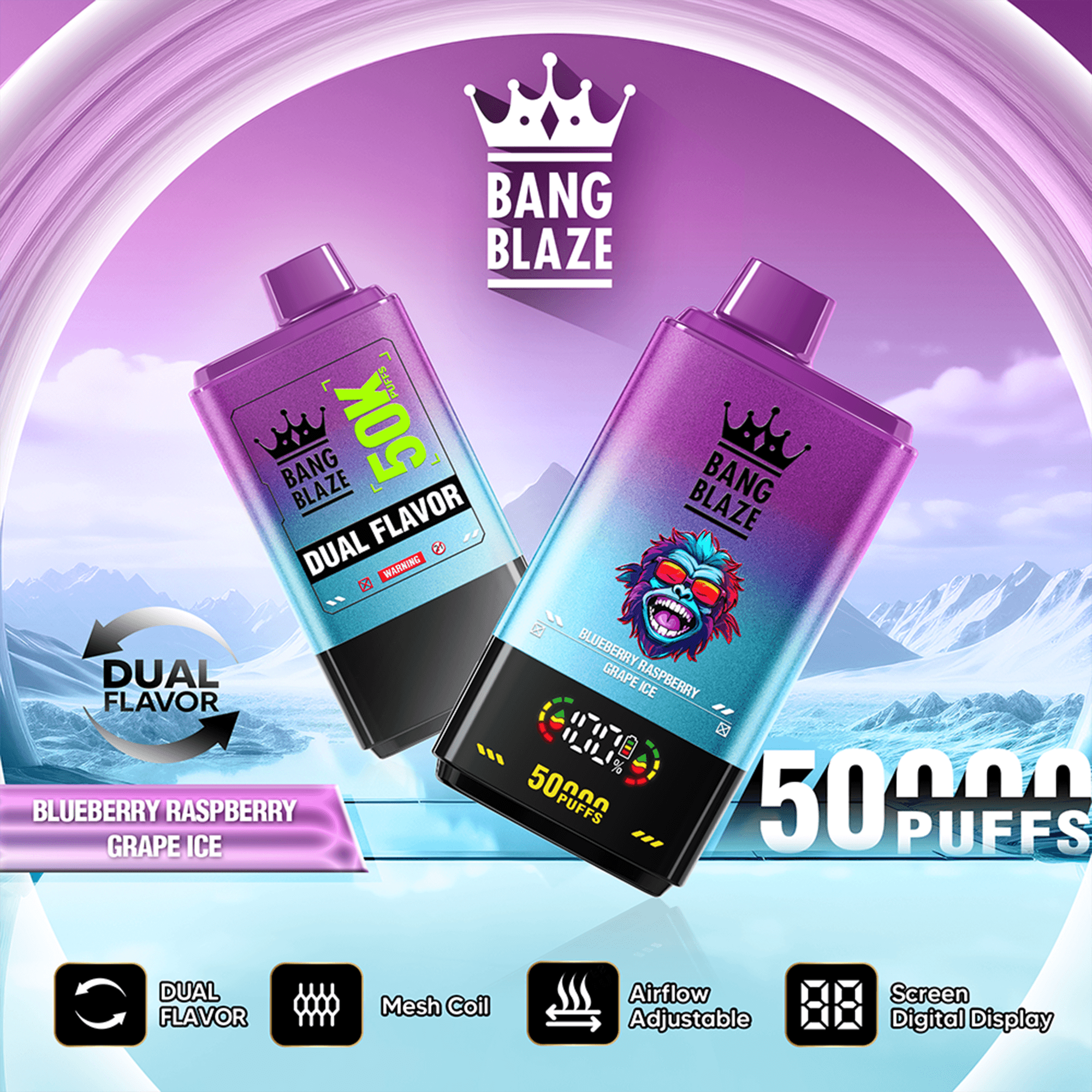 bang-blaze-50k-dual-flavors-einweg-vape-2-in-1-mesh-coil image 4