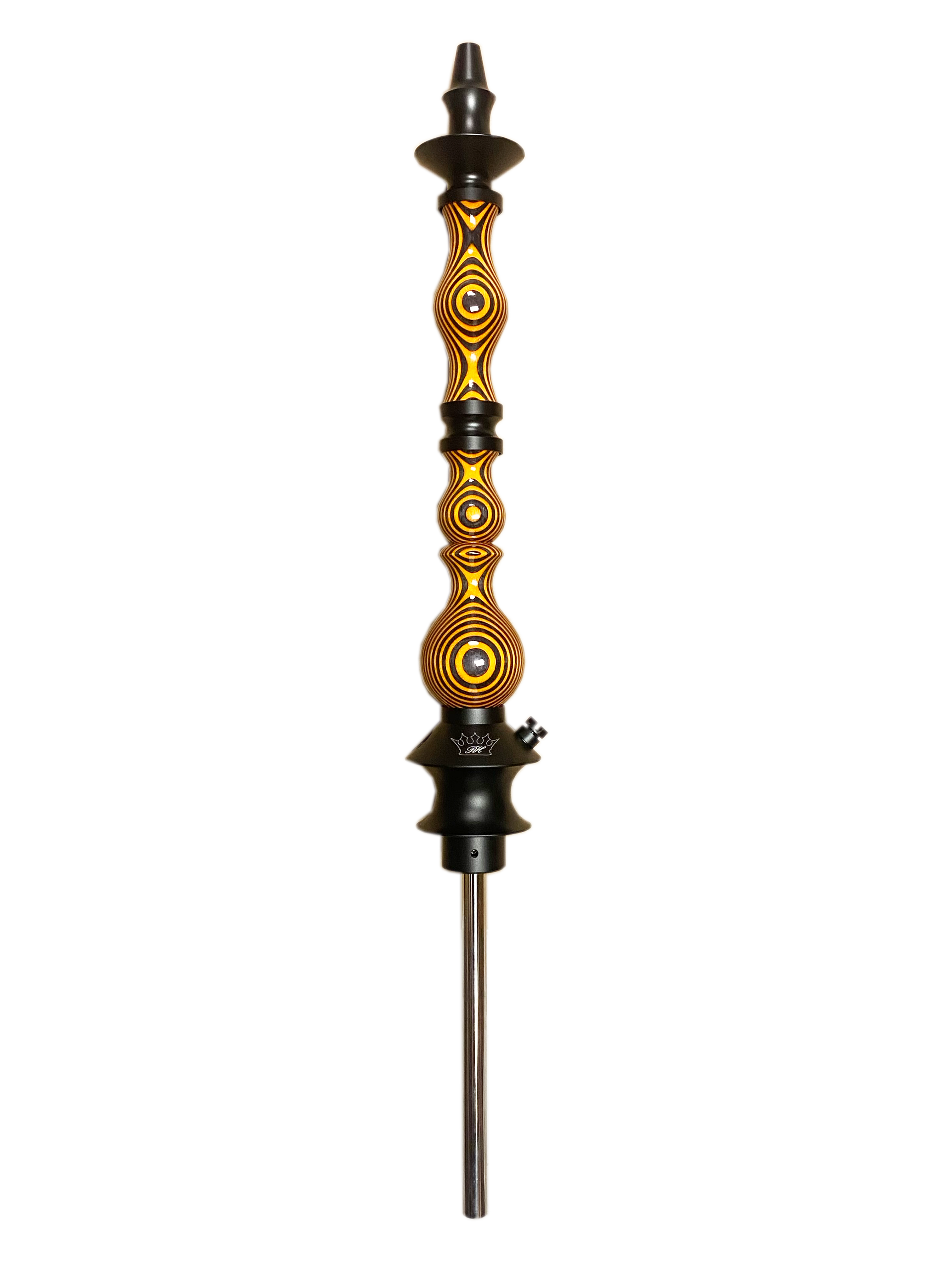 regal-king-dymondwood-shisha-orange-edelstahl-mit-2-k-pfen image 1
