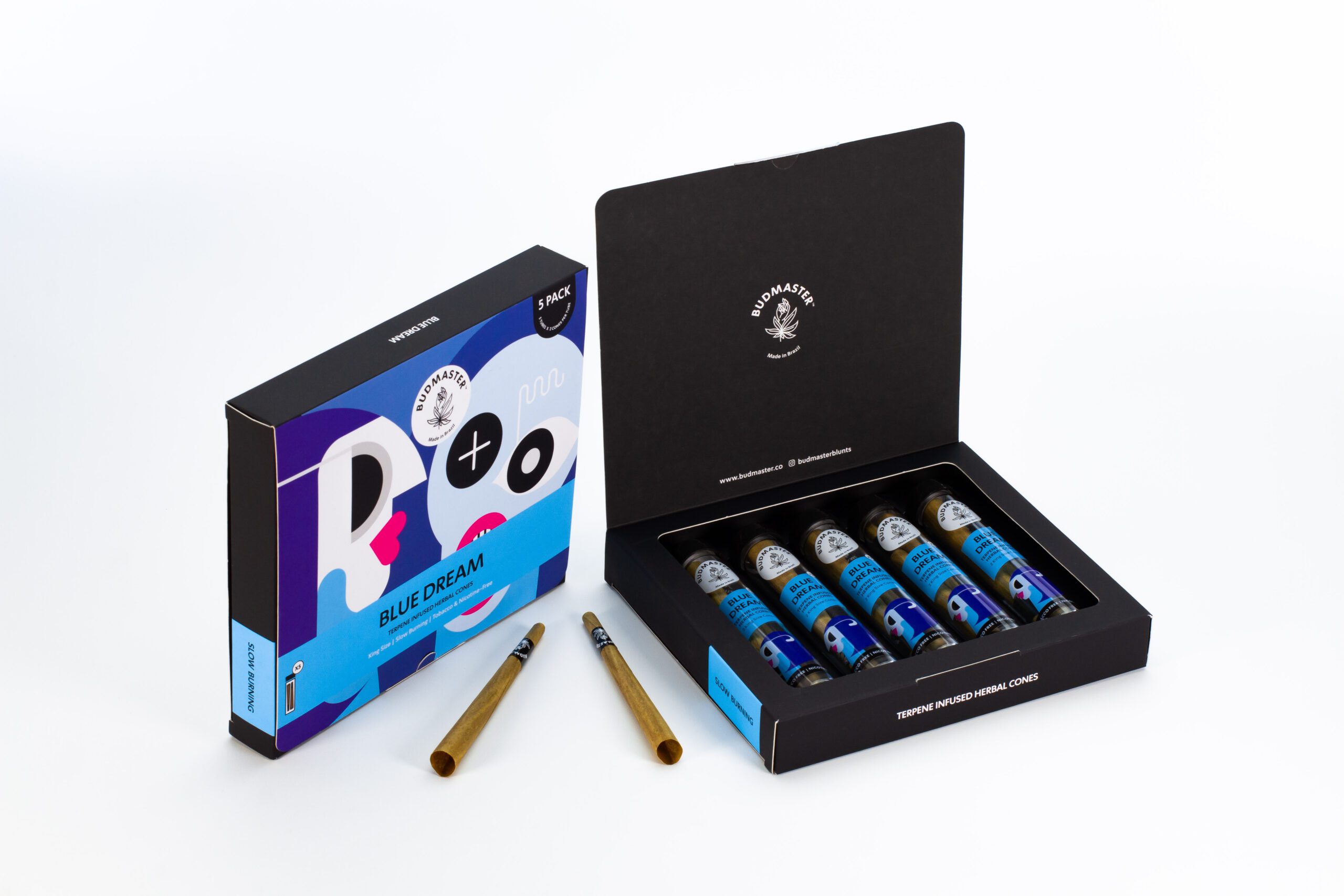 budmaster-blunt-cones-blue-dream-cones-tabakfrei-5er-box image 2