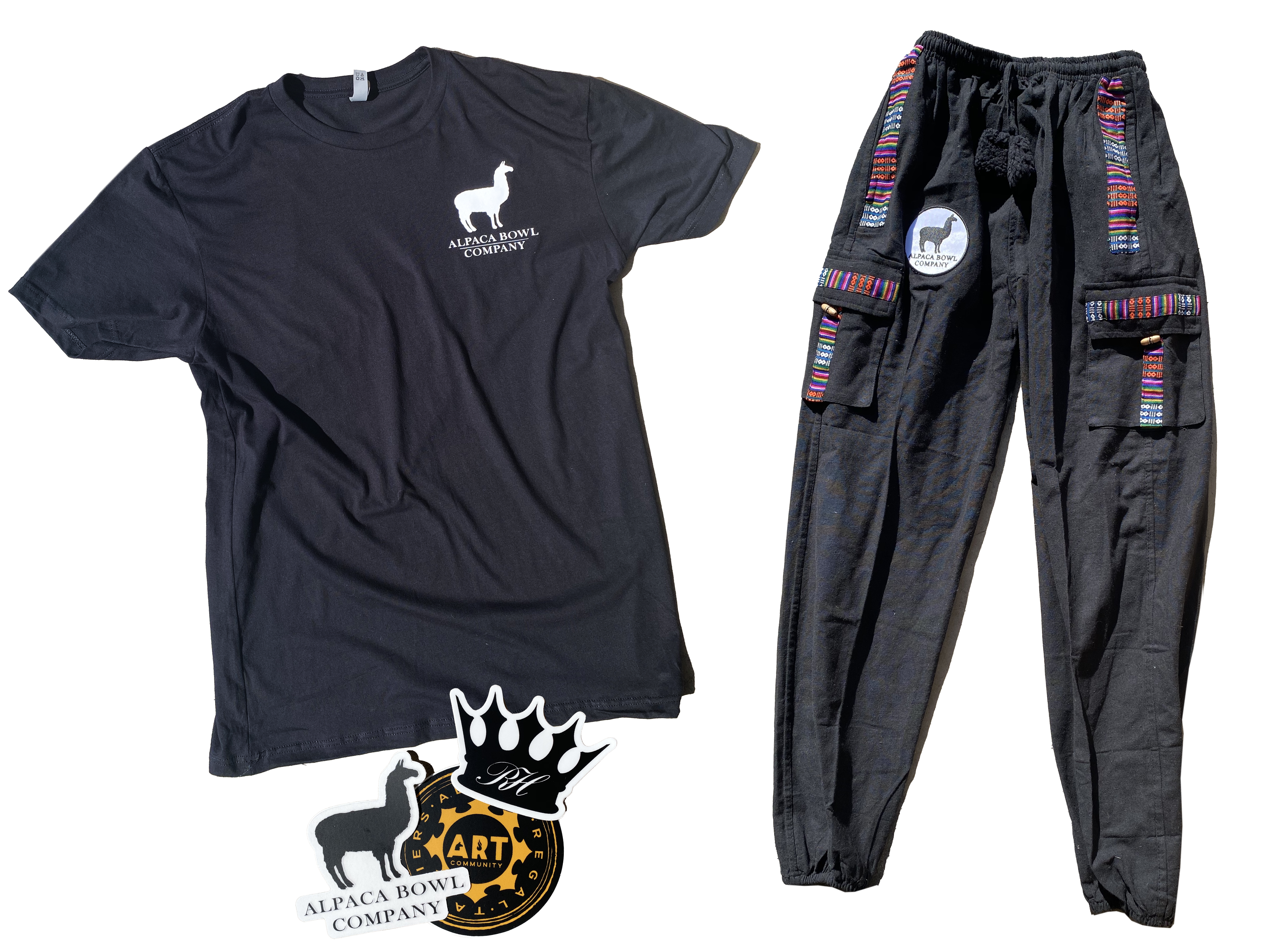 alpaca-jogger-set-schwarz-hose-t-shirt-unisex image 1