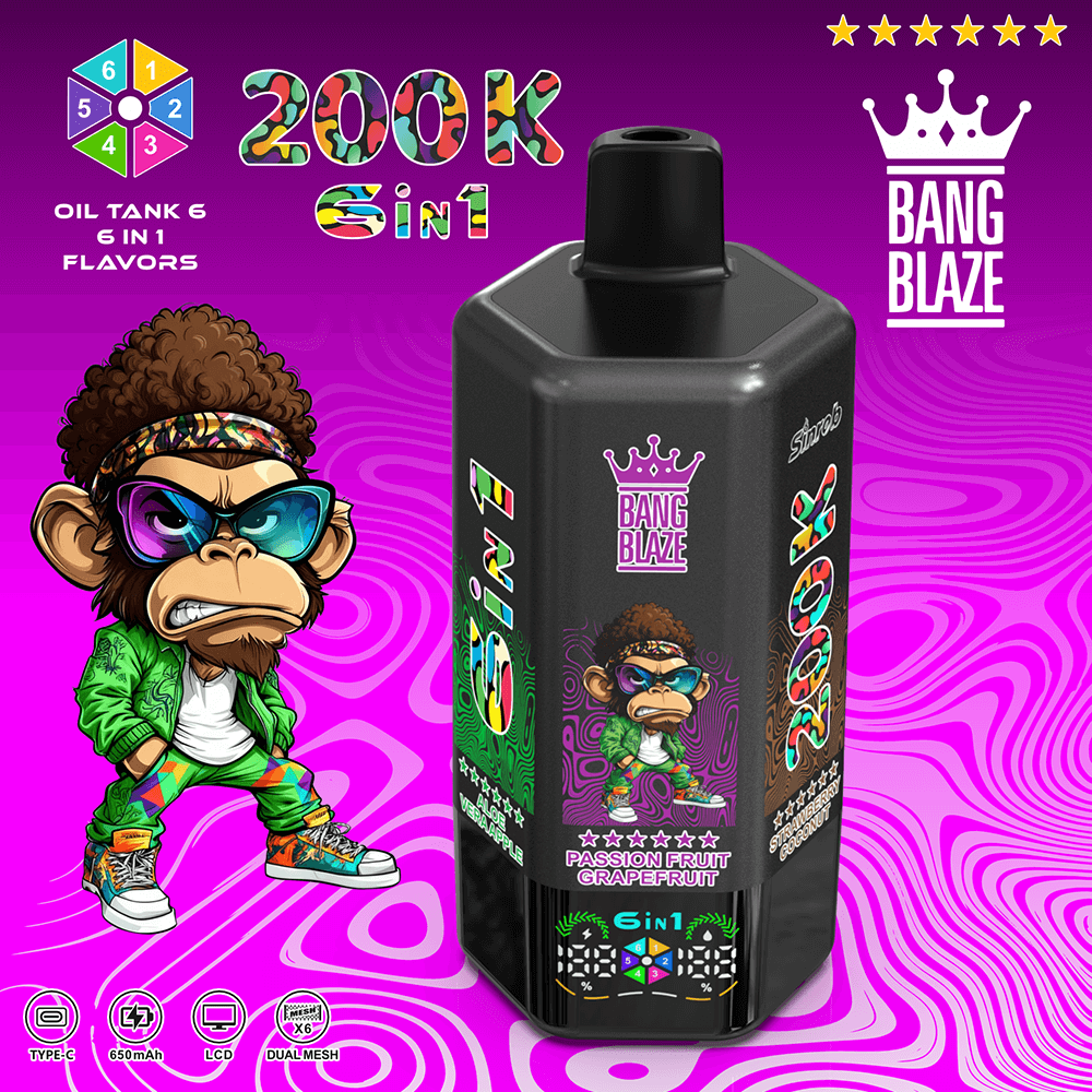 bang-blaze-200k-6-in-1-einweg-vape-200-000-z-ge-display image 2
