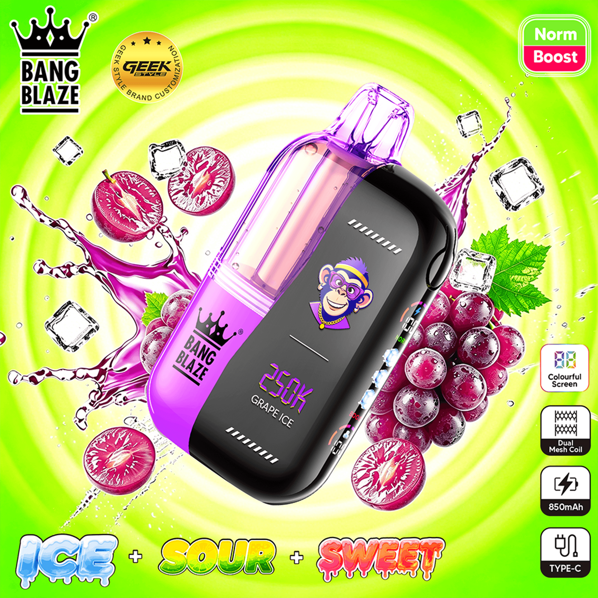 bang-blaze-250k-einweg-vape-23ml-dual-chamber-airflow image 5