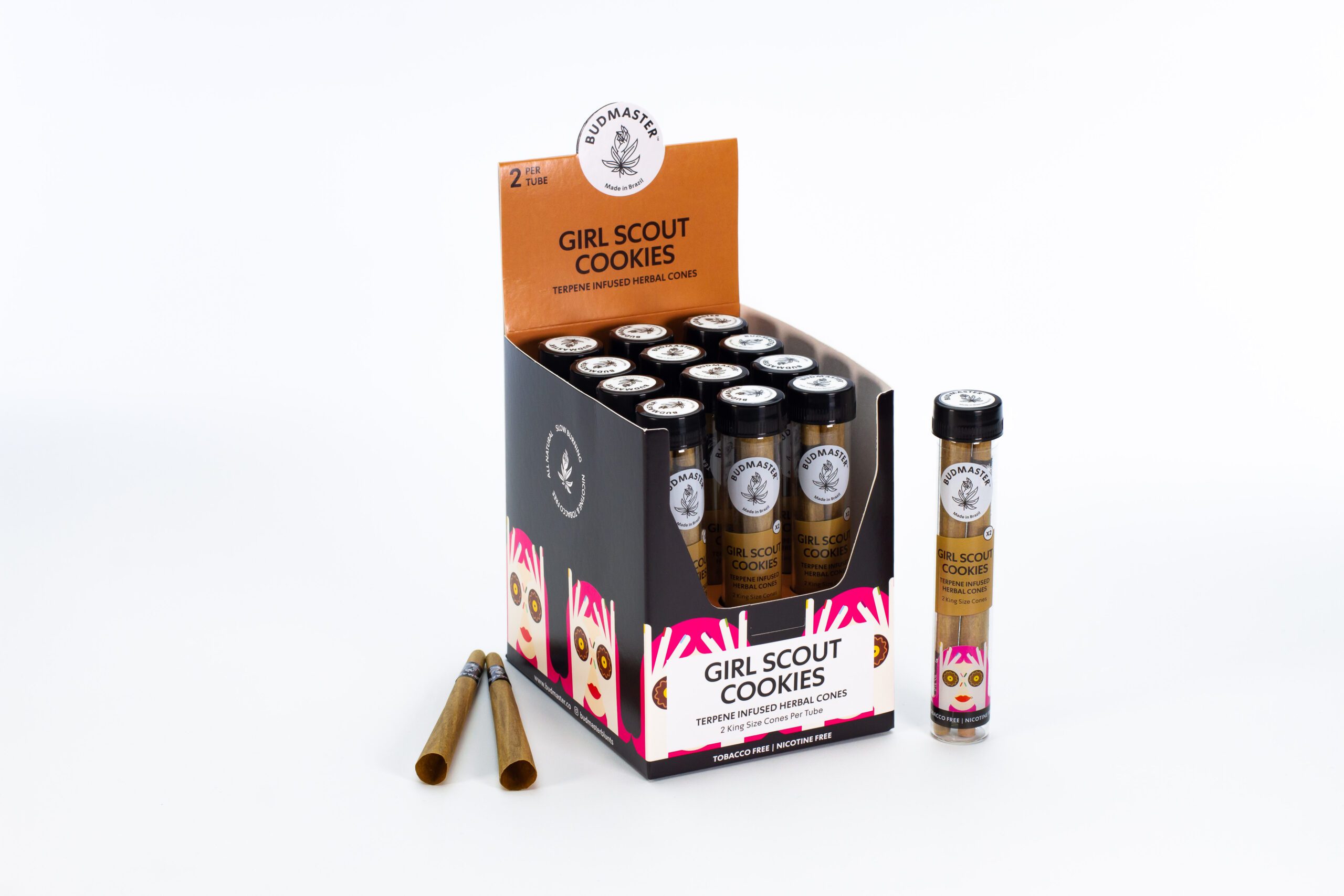 budmaster-gs-cookies-blunt-cones-nikotinfrei-12-tubes image 1