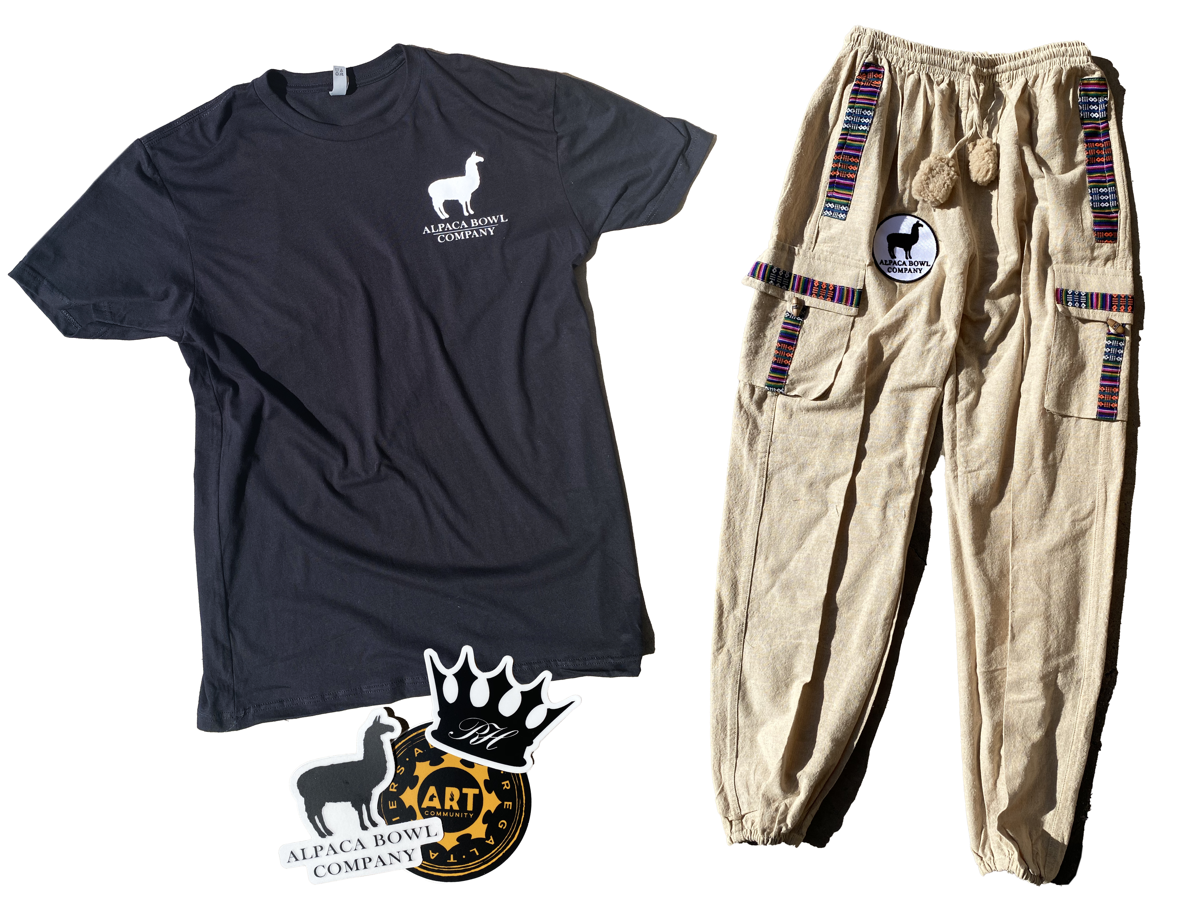 alpaca-joggers-beige-jogginghose-t-shirt-set image 1
