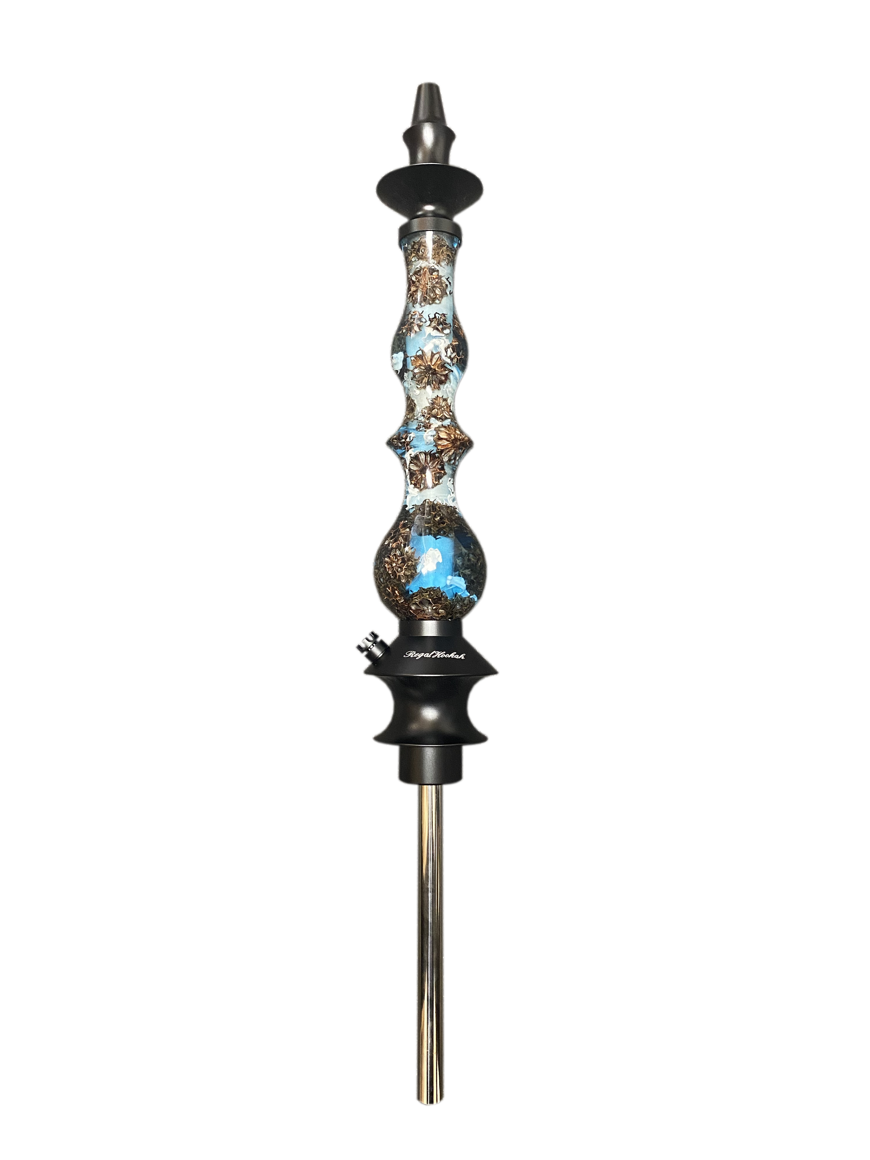 regal-queen-blue-smoke-seed-pods-shisha-epoxy-mit-2-alpaca-bowls image 1