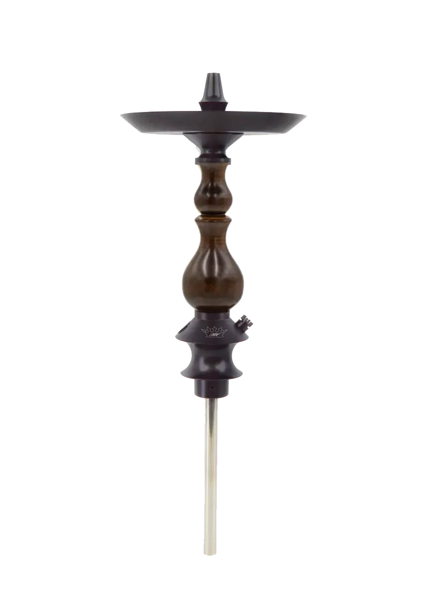 regal-bishop-brown-wood-shisha-edelstahl-2-bowls image 1