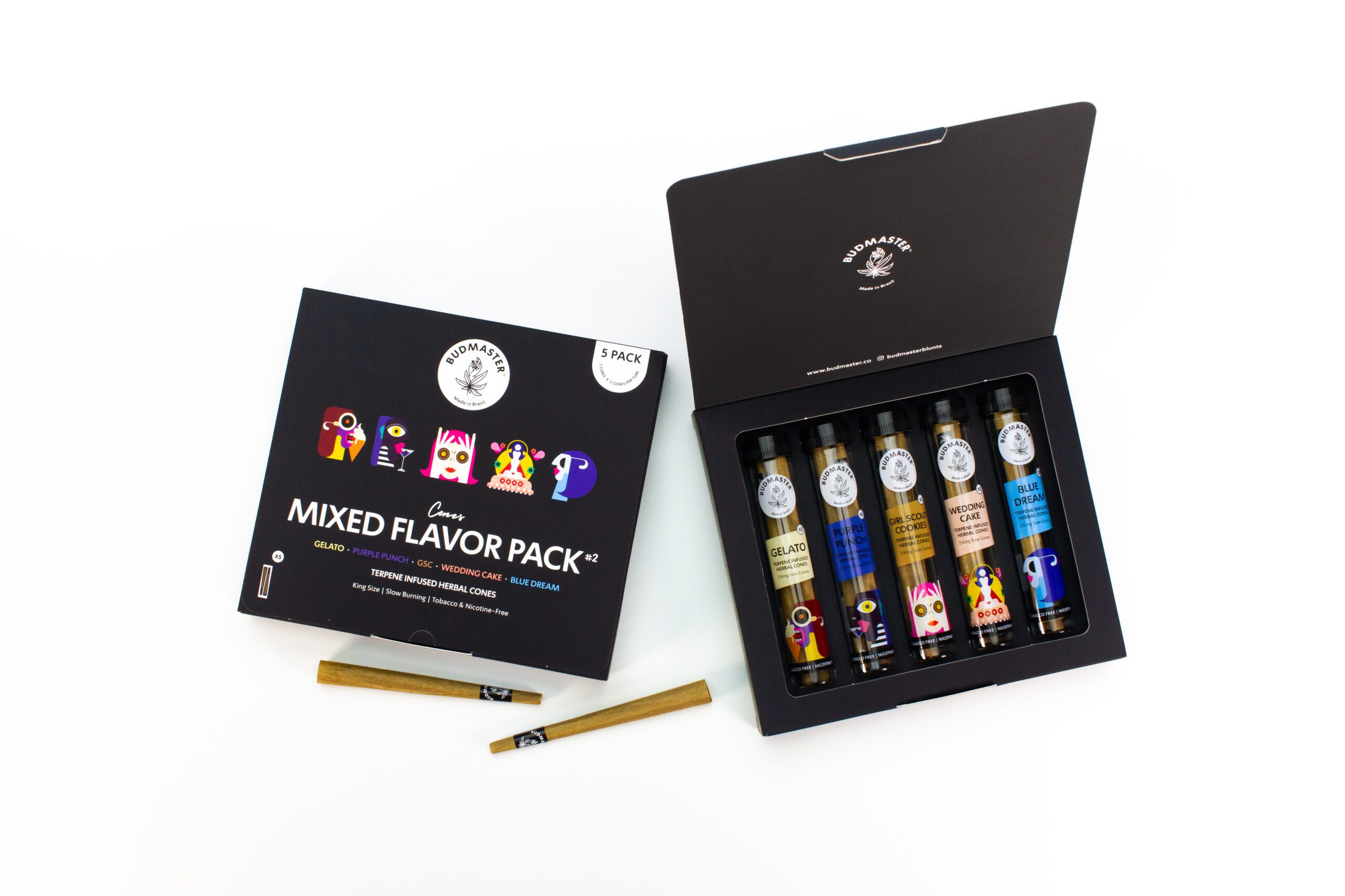budmaster-blunt-cones-mix-pack-2-cones-5er-box-tabakfrei image 1