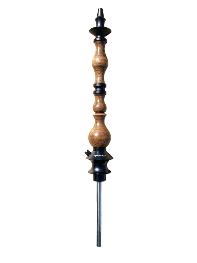 regal-king-brown-satin-wood-shisha-edelstahl image 1