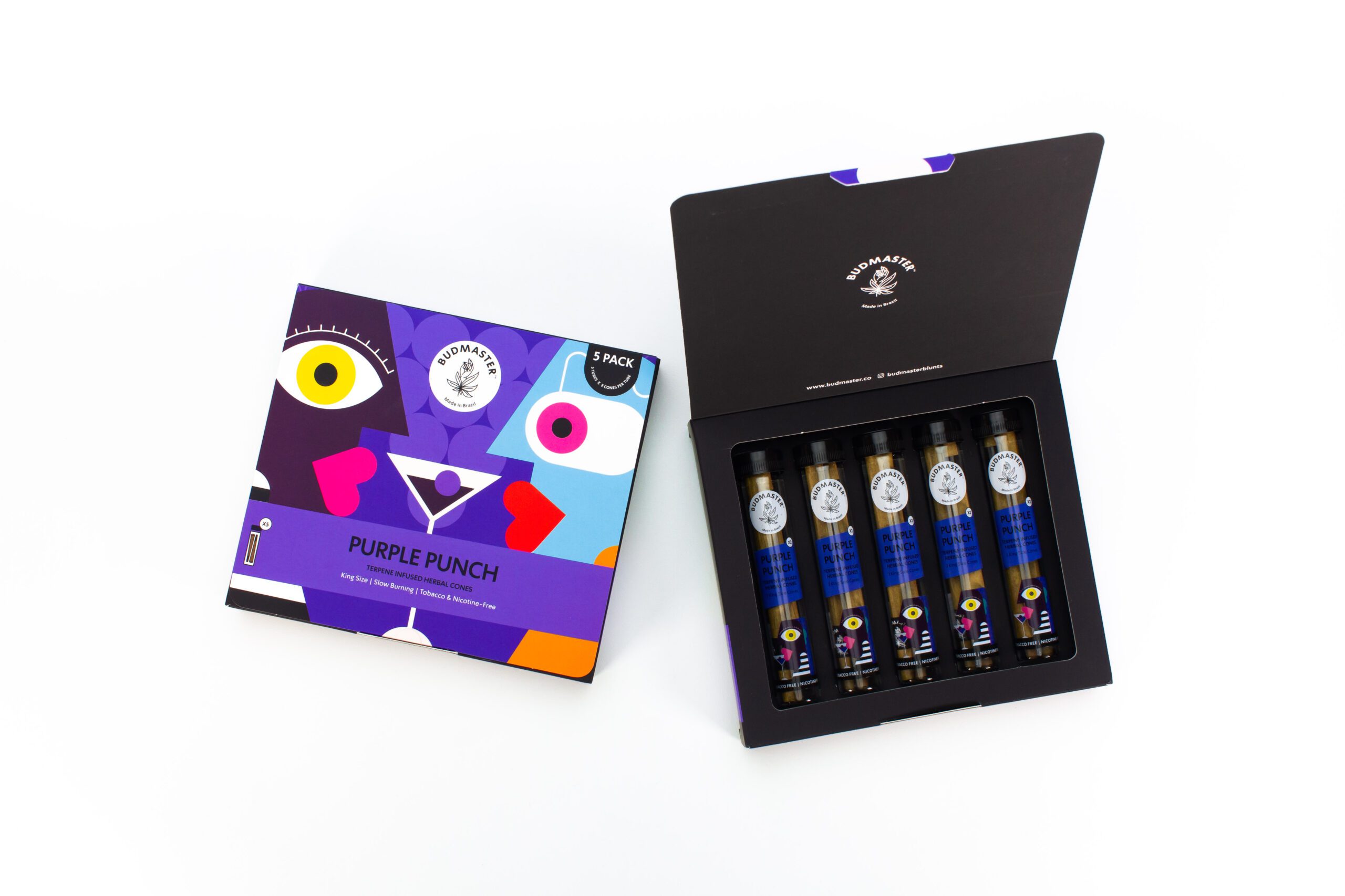 budmaster-purple-punch-blunt-cones-5er-tabakfrei image 1