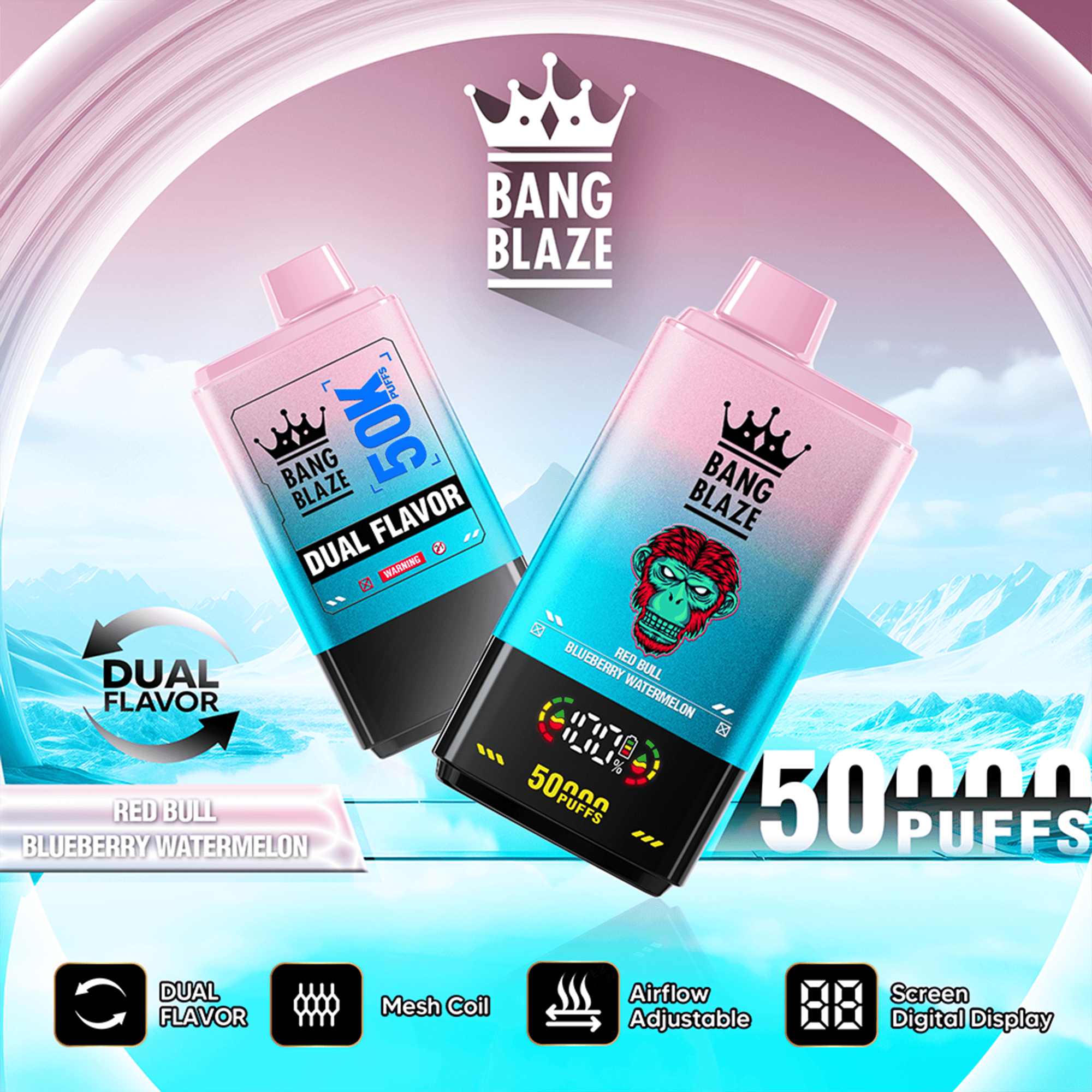 bang-blaze-50k-dual-flavors-einweg-vape-2-in-1-mesh-coil image 6