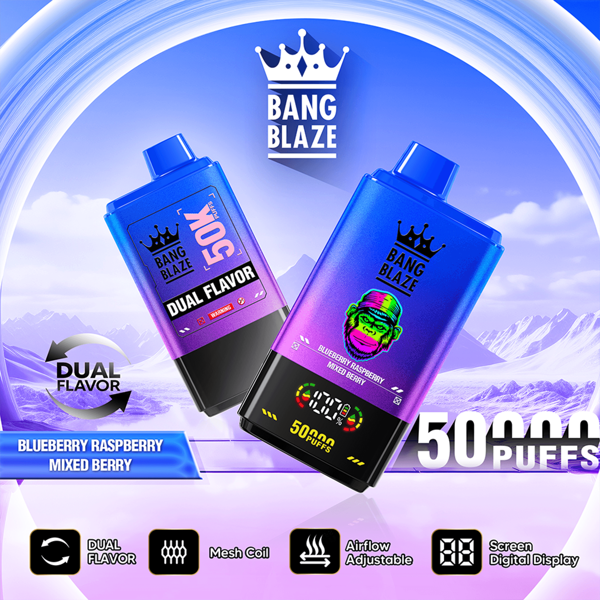 bang-blaze-50k-dual-flavors-einweg-vape-2-in-1-mesh-coil image 5