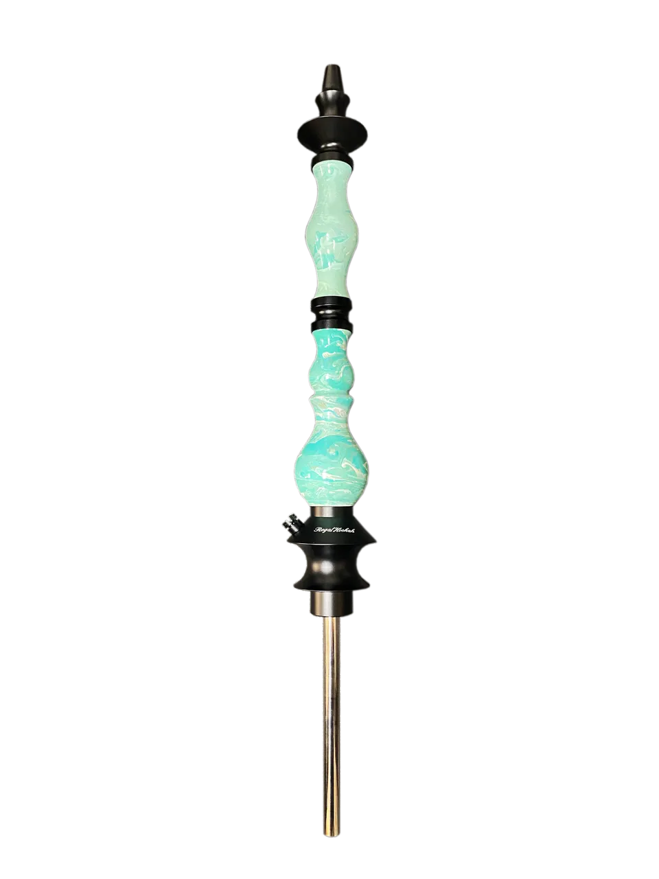 regal-queen-blue-white-swirl-shisha-edelstahl-holz image 1