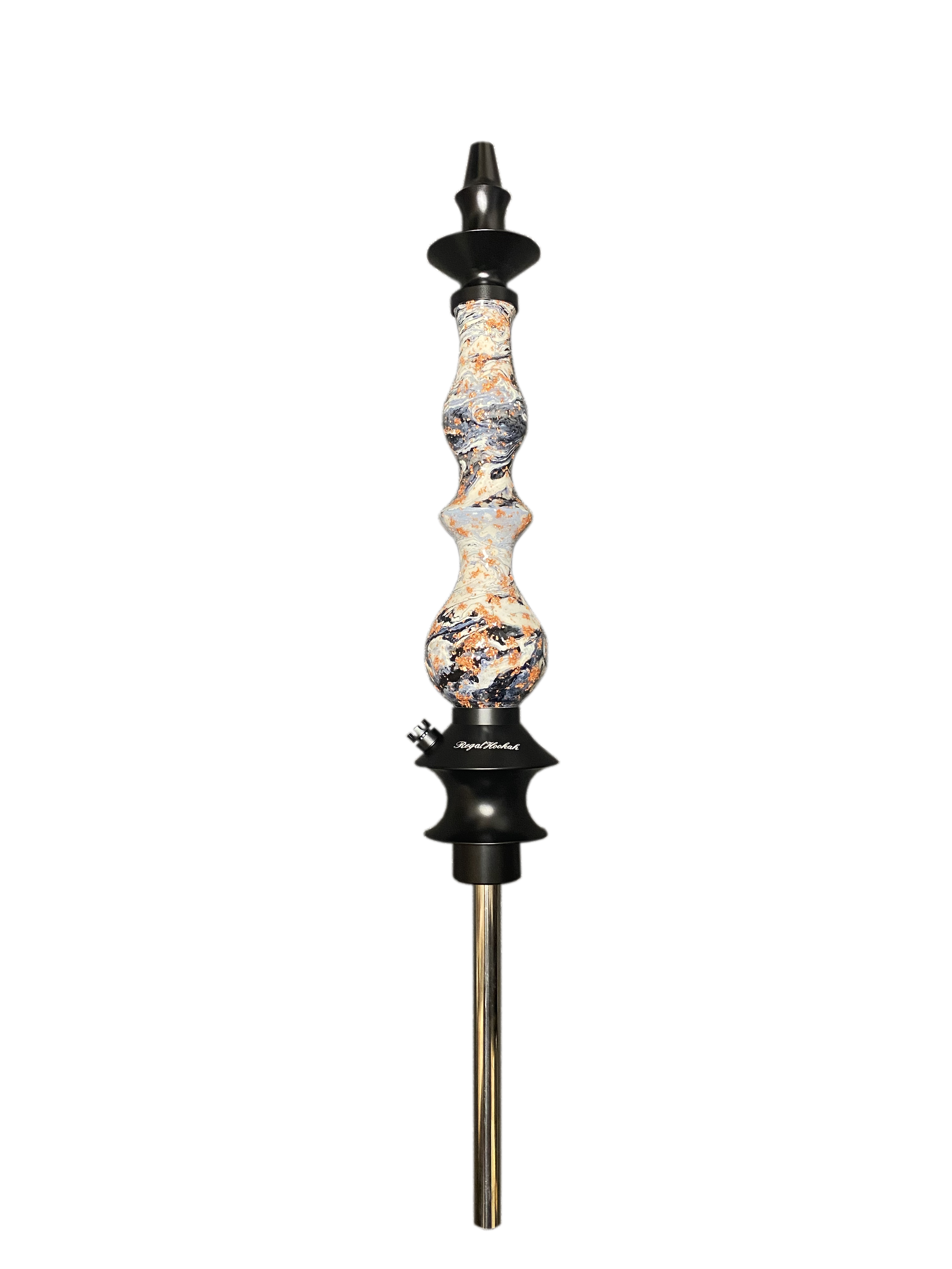 regal-queen-epoxy-shisha-black-white-marble-rose image 1
