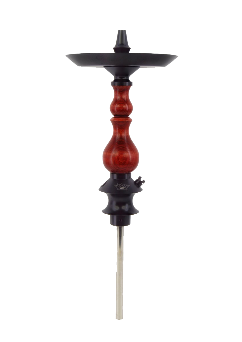 regal-bishop-red-wood-shisha-holz-edelstahl-mit-2-k-pfen image 1