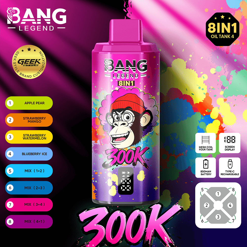 bang-vape-bang-legend-geek-300k-einweg-vape-8-in-1-300000 image 2
