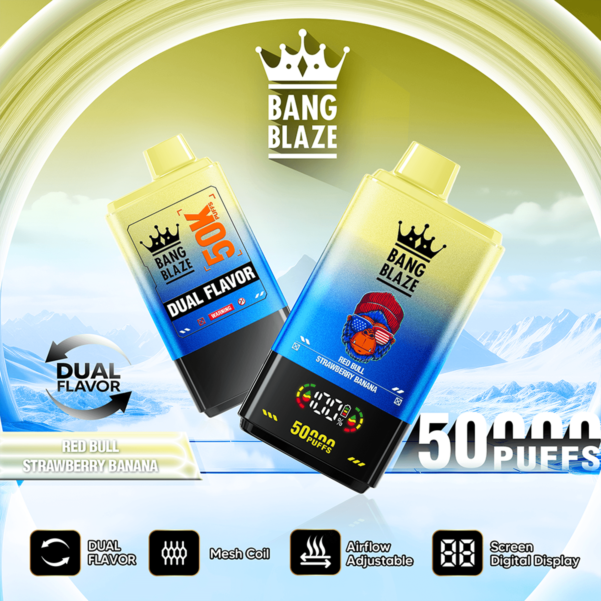 bang-blaze-50k-dual-flavors-einweg-vape-2-in-1-mesh-coil image 7