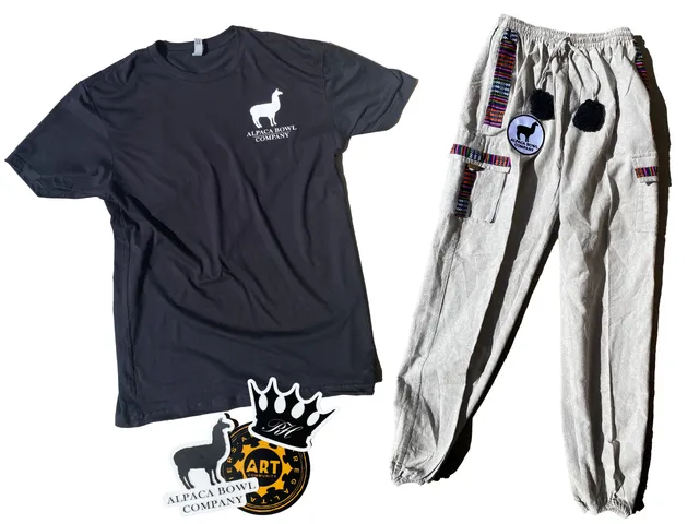 alpaca-bowls-joggers-jogginghose-set-grau-mit-t-shirt image 1