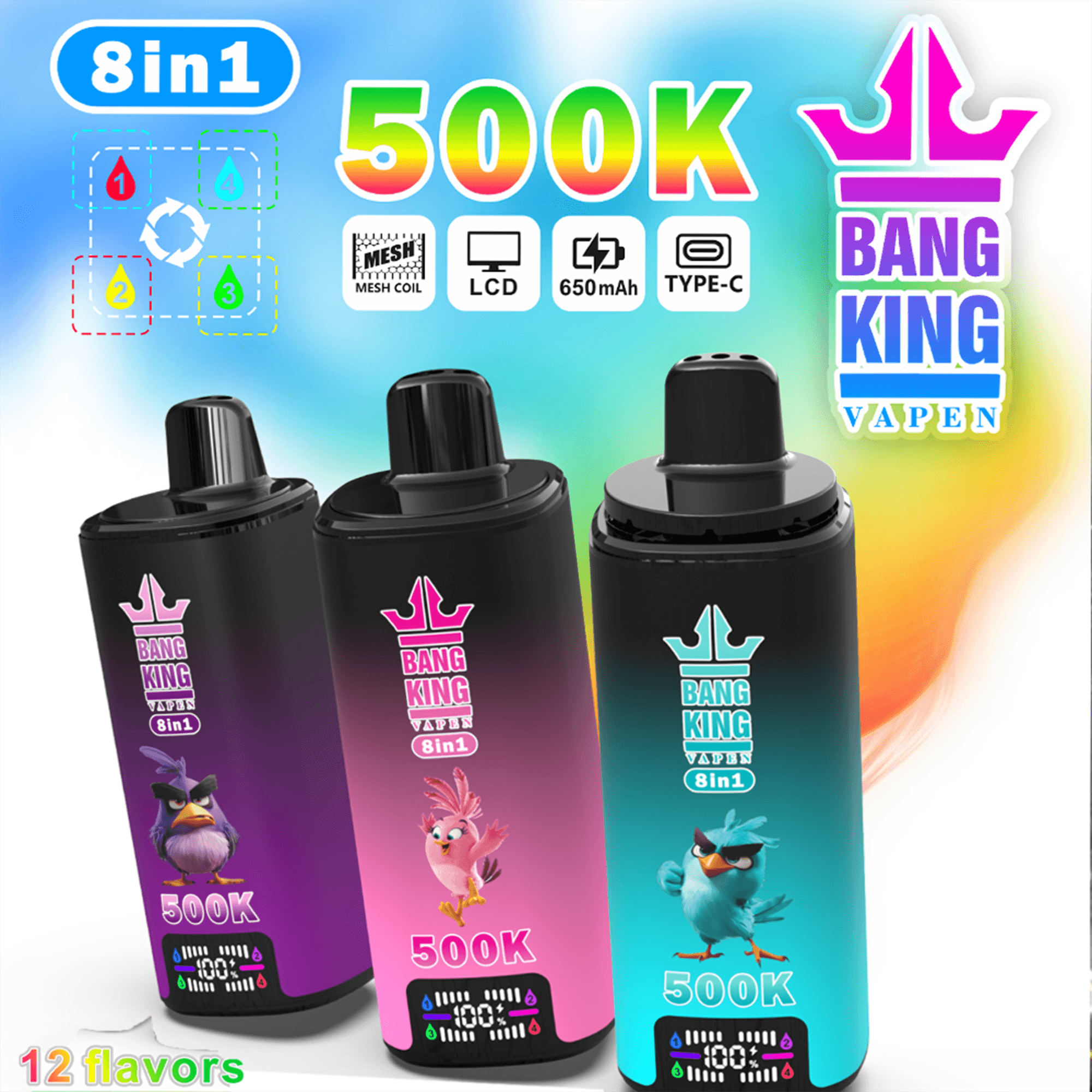 bang-king-500k-8-in-1-einweg-vape-angry-birds-type-c image 1