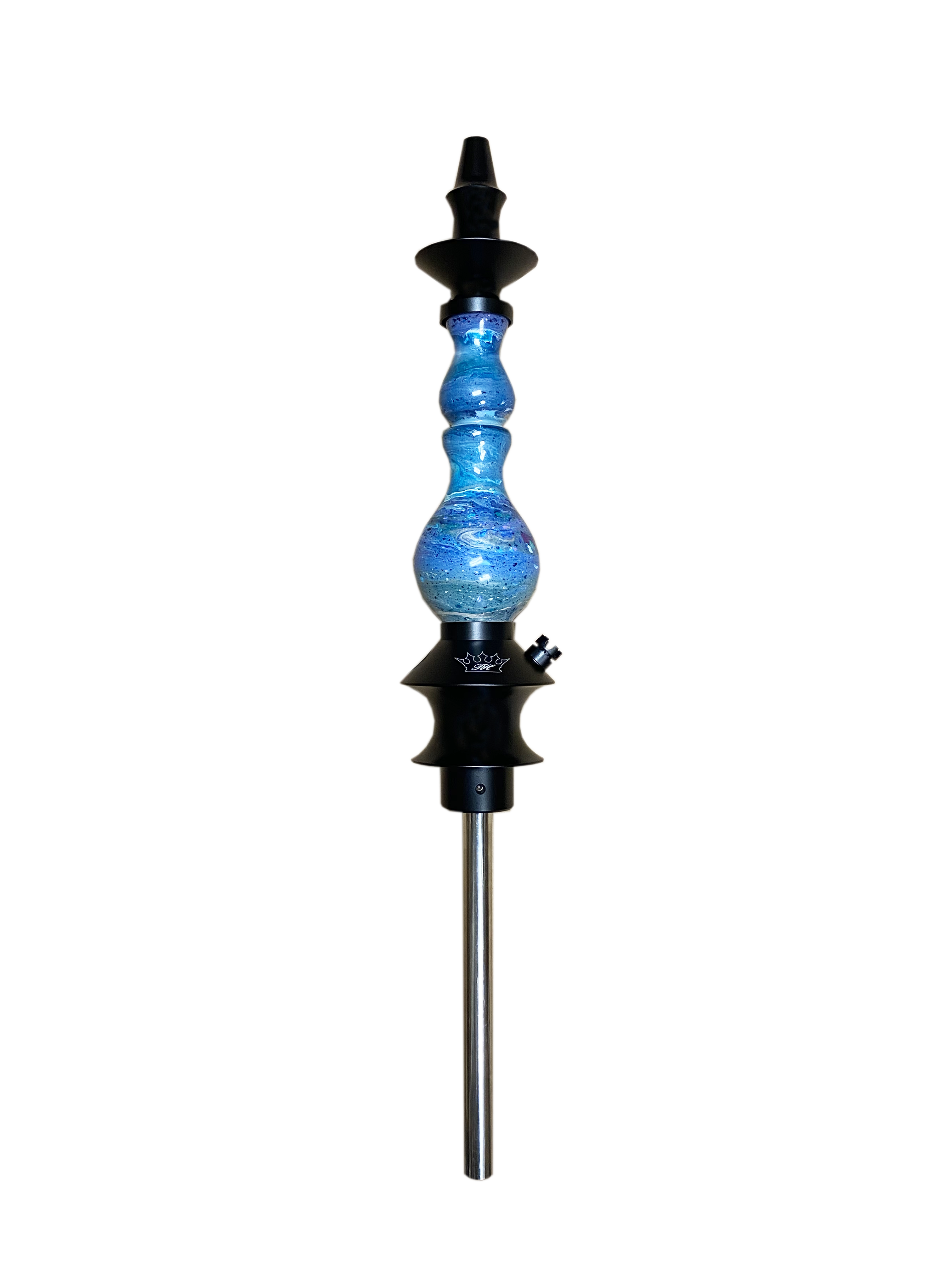 regal-bishop-shisha-blue-silver-swirl-komplettset-holz image 1