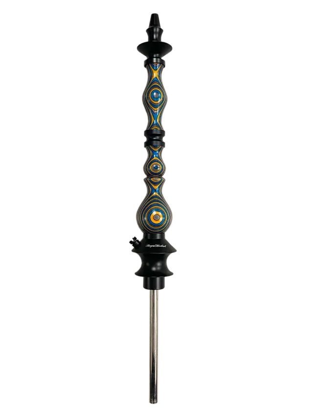 regal-king-shisha-dymondwood-blau-gelb-mit-2-k-pfen image 1