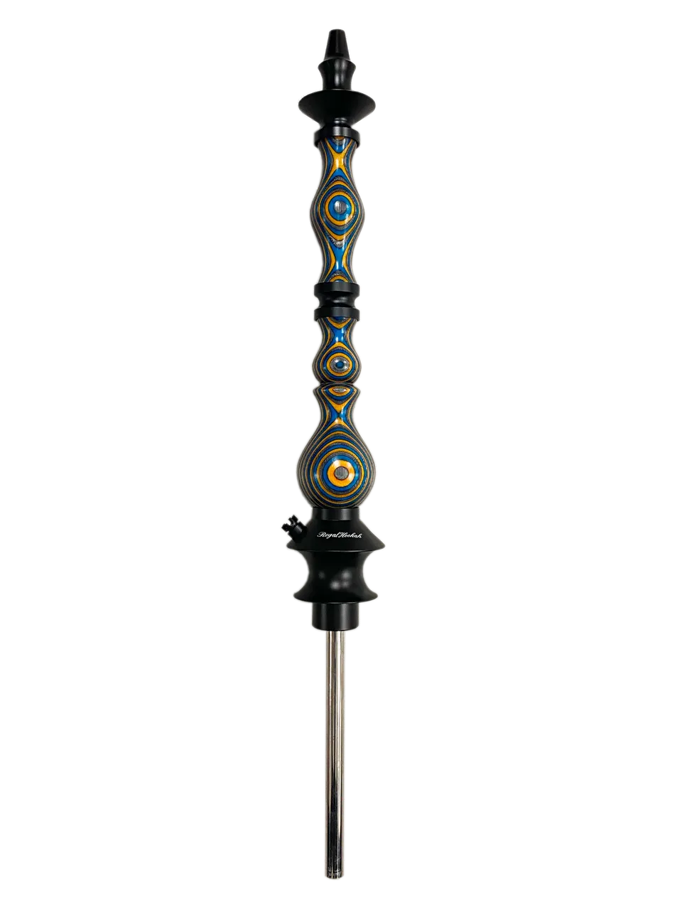 regal-king-shisha-dymondwood-blau-gelb-mit-2-k-pfen image 1