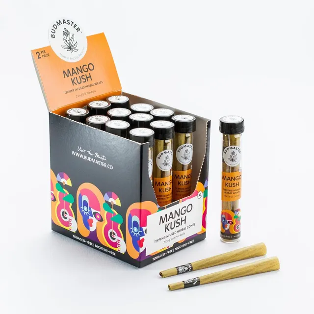 budmaster-blunt-cones-mango-kush-cones-12er-box-tabakfrei image 1