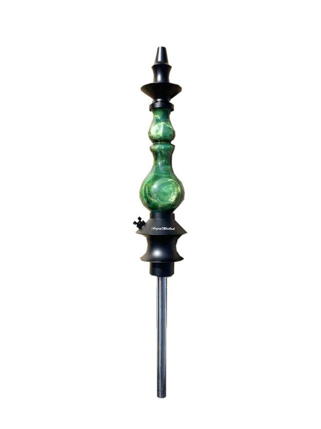 regal-bishop-shisha-all-green-galaxy-gold-swirl-wasserpfeife image 1