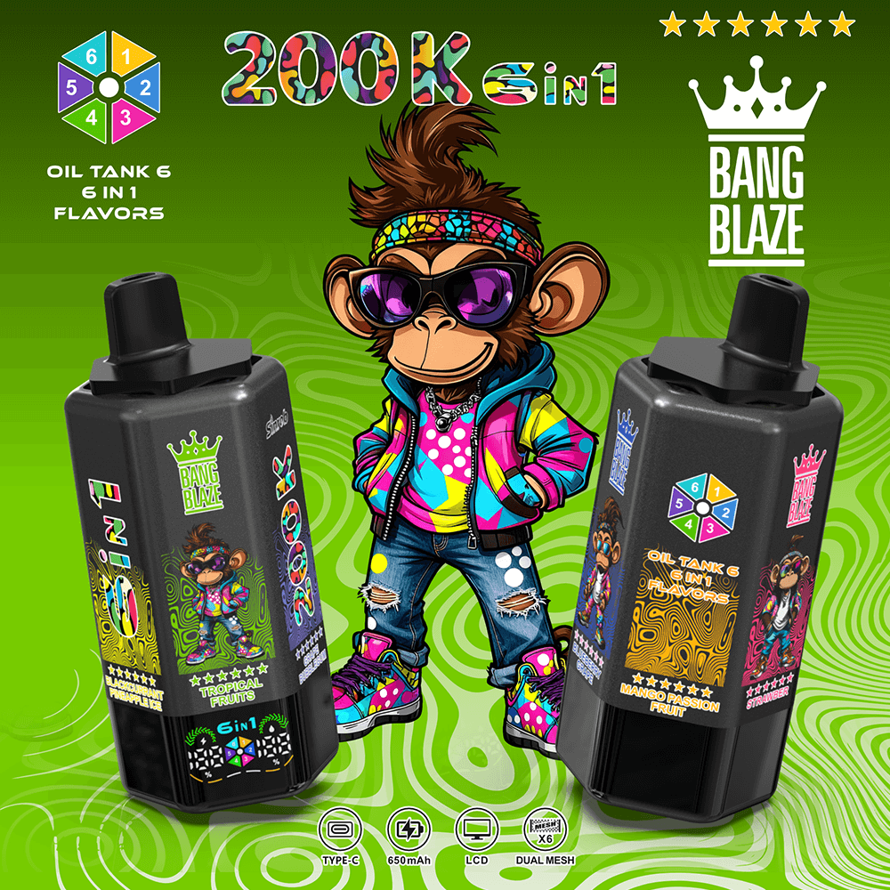 bang-blaze-200k-6-in-1-einweg-vape-200-000-z-ge-display image 7